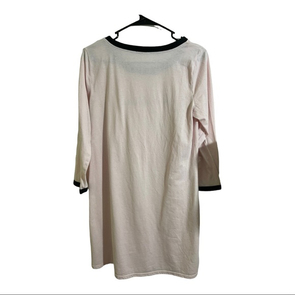 Kate spade womens sleepwear pajama dress sweet dreams pink blue collar medium - Picture 4 of 10